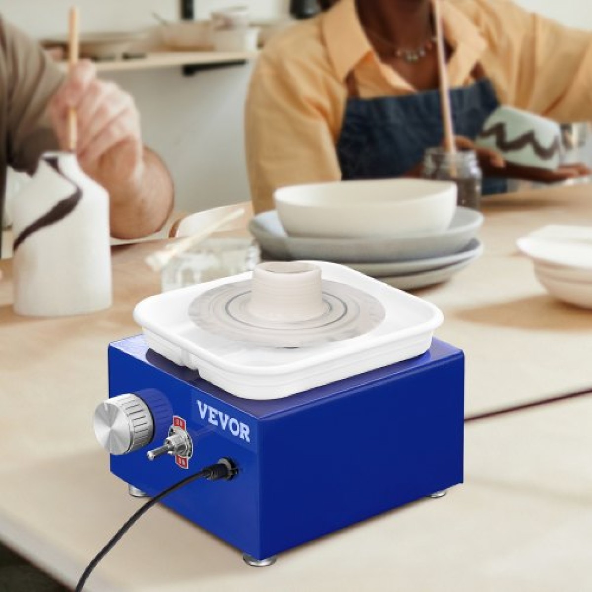 VEVOR Pottery Wheel Mini Keramic Wheel Sculpting Tools Ποδιά Δύο πικάπ 30W