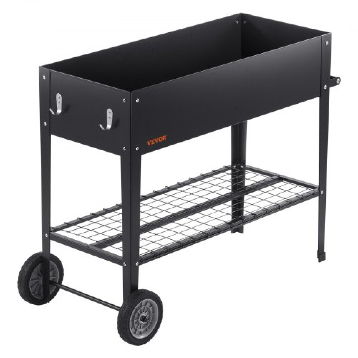 VEVOR Raised Garden Bed, 42,5 x 19,5 x 31,5 ιντσών Γαλβανισμένο μεταλλικό κουτί φυτευτήρων, υπερυψωμένα κουτιά φυτεύματος εξωτερικού χώρου με πόδια, για καλλιέργεια λουλουδιών/λαχανικών/βοτάνων στην πίσω αυλή/κήπο/αυλή/μπαλκόνι, μαύρο