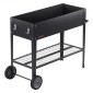 VEVOR Raised Garden Bed, 42,5 x 19,5 x 31,5 ιντσών Γαλβανισμένο μεταλλικό κουτί φυτευτήρων, υπερυψωμένα κουτιά φυτεύματος εξωτερικού χώρου με πόδια, για καλλιέργεια λουλουδιών/λαχανικών/βοτάνων στην πίσω αυλή/κήπο/αυλή/μπαλκόνι, μαύρο