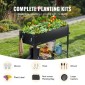 VEVOR Raised Garden Bed, 42,5 x 19,5 x 31,5 ιντσών Γαλβανισμένο μεταλλικό κουτί φυτευτήρων, υπερυψωμένα κουτιά φυτεύματος εξωτερικού χώρου με πόδια, για καλλιέργεια λουλουδιών/λαχανικών/βοτάνων στην πίσω αυλή/κήπο/αυλή/μπαλκόνι, μαύρο