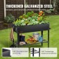 VEVOR Raised Garden Bed, 42,5 x 19,5 x 31,5 ιντσών Γαλβανισμένο μεταλλικό κουτί φυτευτήρων, υπερυψωμένα κουτιά φυτεύματος εξωτερικού χώρου με πόδια, για καλλιέργεια λουλουδιών/λαχανικών/βοτάνων στην πίσω αυλή/κήπο/αυλή/μπαλκόνι, μαύρο