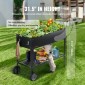 VEVOR Raised Garden Bed, 42,5 x 19,5 x 31,5 ιντσών Γαλβανισμένο μεταλλικό κουτί φυτευτήρων, υπερυψωμένα κουτιά φυτεύματος εξωτερικού χώρου με πόδια, για καλλιέργεια λουλουδιών/λαχανικών/βοτάνων στην πίσω αυλή/κήπο/αυλή/μπαλκόνι, μαύρο