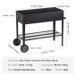 VEVOR Raised Garden Bed, 42,5 x 19,5 x 31,5 ιντσών Γαλβανισμένο μεταλλικό κουτί φυτευτήρων, υπερυψωμένα κουτιά φυτεύματος εξωτερικού χώρου με πόδια, για καλλιέργεια λουλουδιών/λαχανικών/βοτάνων στην πίσω αυλή/κήπο/αυλή/μπαλκόνι, μαύρο