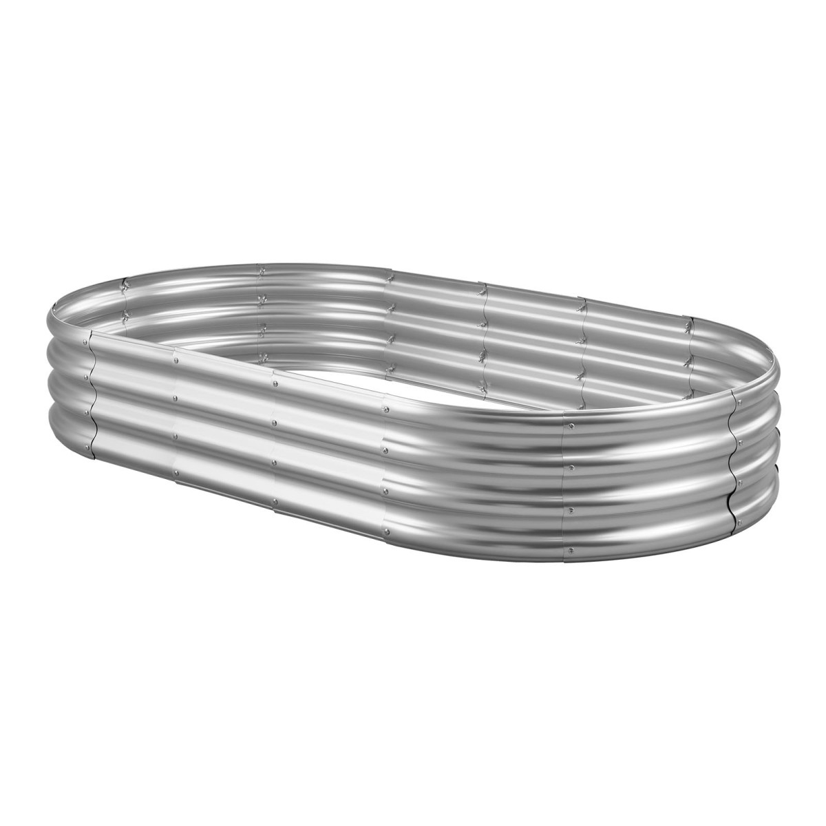 VEVOR Μεταλλικό υπερυψωμένο κρεβάτι κήπου, 1,8 x 0,9 x 0,3 m Γαλβανισμένο κουτί κήπου εξωτερικού χώρου, σχέδιο ανοιχτού πυθμένα, μεγάλο υπερυψωμένο κρεβάτι ζαρντινιέρας για καλλιέργεια λαχανικών, λουλουδιών, παχύφυτων, γαλβανισμένο χρώμα