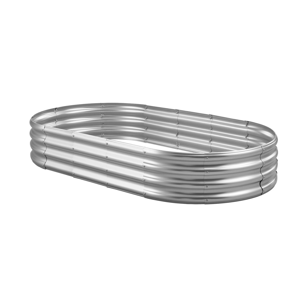 VEVOR Μεταλλικό υπερυψωμένο κρεβάτι κήπου, 1,8 x 0,9 x 0,3 m Γαλβανισμένο κουτί κήπου εξωτερικού χώρου, σχέδιο ανοιχτού πυθμένα, μεγάλο υπερυψωμένο κρεβάτι ζαρντινιέρας για καλλιέργεια λαχανικών, λουλουδιών, παχύφυτων, γαλβανισμένο χρώμα