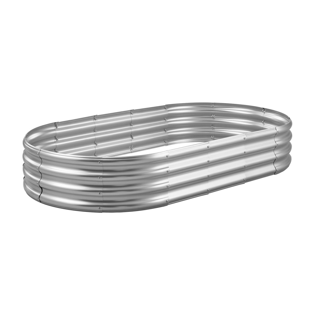 VEVOR Μεταλλικό υπερυψωμένο κρεβάτι κήπου, 1,8 x 0,9 x 0,3 m Γαλβανισμένο κουτί κήπου εξωτερικού χώρου, σχέδιο ανοιχτού πυθμένα, μεγάλο υπερυψωμένο κρεβάτι ζαρντινιέρας για καλλιέργεια λαχανικών, λουλουδιών, παχύφυτων, γαλβανισμένο χρώμα