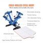 Screen Printing Machine VEVOR, 4 Color 1 Station 360° Rotable Screen Printing Press, 21,2x17,7in / 54x45cm Screen Printing Press, Παλέτα τοποθέτησης διπλής στρώσης για T-shirt Printing DIY