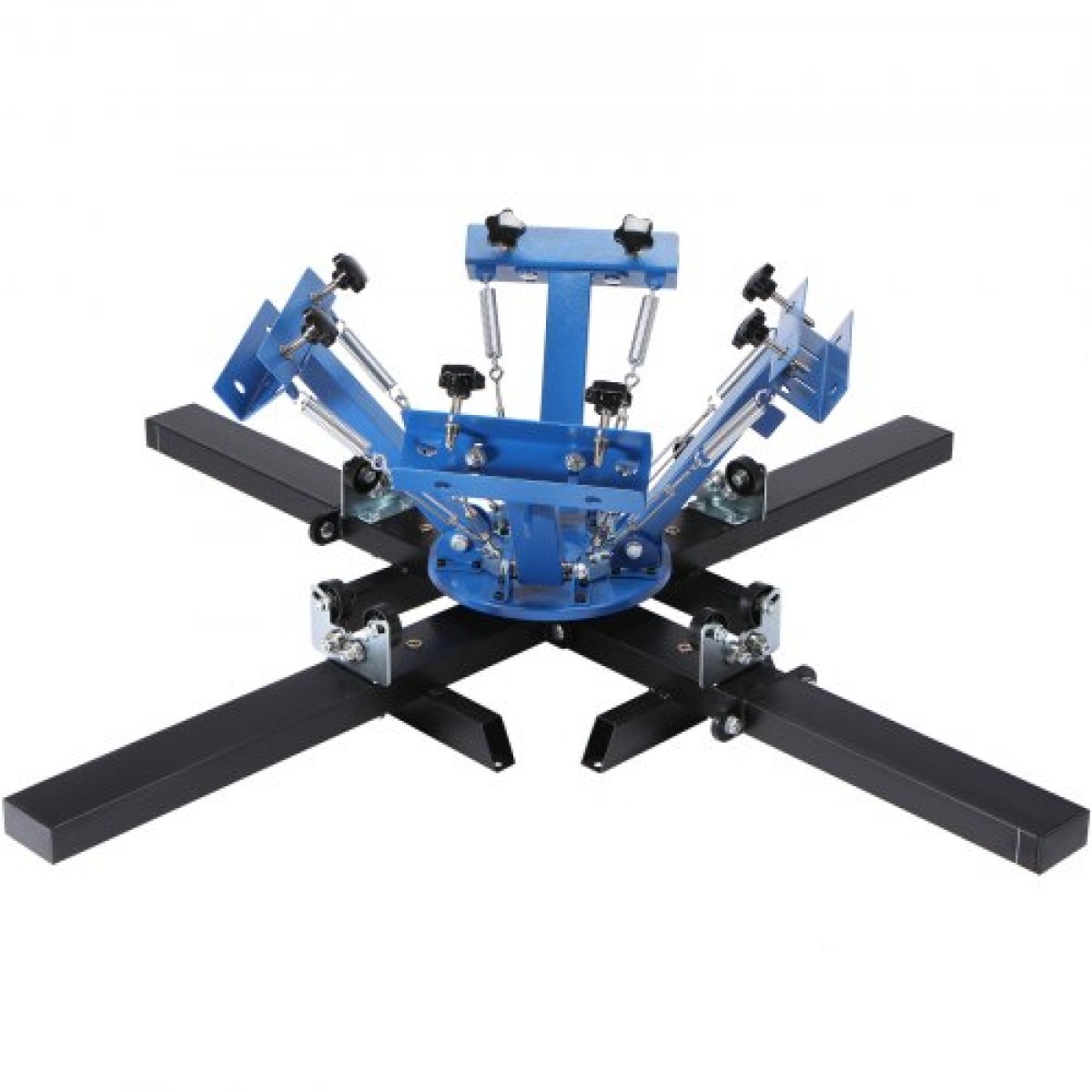 Screen Printing Machine VEVOR, 4 Color 4 Station 360° Rotable Silk Printing Press, 21,2x17,7in / 54x45cm Screen Printing Press, Παλέτα τοποθέτησης διπλής στρώσης για T-shirt Printing DIY