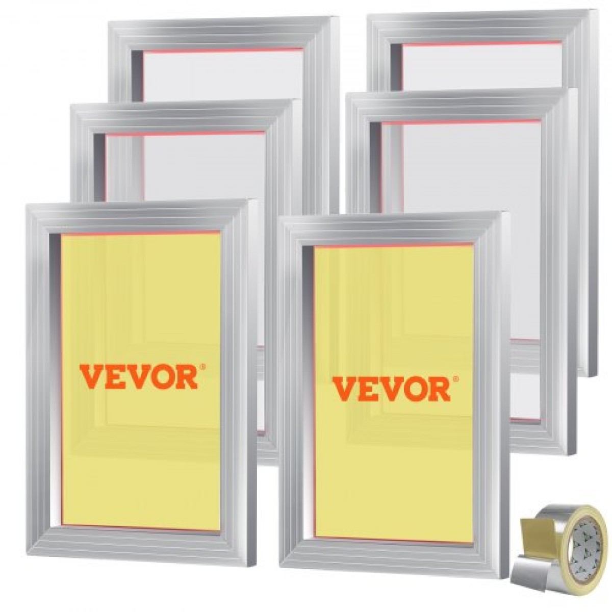VEVOR Screen Printing Kit Μεταξωτό Πλαίσιο Μεταξοτυπίας 25,4 cm x 35,6 cm 156 Count Mesh 6τμχ