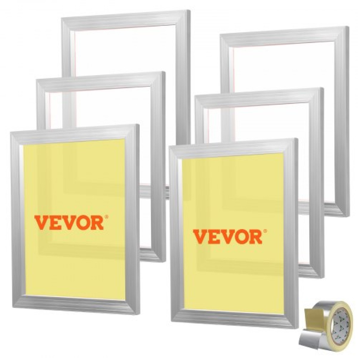 VEVOR Screen Printing Kit Μεταξωτό Πλαίσιο Μεταξοτυπίας 40,6 cm x 50,8 cm 110 Count Mesh 6τμχ