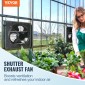 Βεντιλατέρ εξάτμισης κλείστρου VEVOR, 406 mm με ελεγκτή υγρασίας θερμοκρασίας, EC-motor, 1747 CFM, ανεμιστήρας σοφίτας με ρυθμιζόμενη μεταβλητή ταχύτητα, εξαερισμός και ψύξη για θερμοκήπια, γκαράζ, υπόστεγα