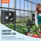 Βεντιλατέρ εξάτμισης κλείστρου VEVOR, 254 mm με ελεγκτή υγρασίας θερμοκρασίας, κινητήρας EC, 843 CFM, ανεμιστήρας σοφίτας με ρυθμιζόμενη μεταβλητή ταχύτητα, εξαερισμός και ψύξη για θερμοκήπια, γκαράζ, υπόστεγα