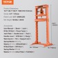 VEVOR Hydraulic, δάπεδο πλαισίου 12 τόνων, πλάκες σφράγισης, ρυθμιζόμενο ύψος τραπεζιού εργασίας για κάμψη ή ίσιωμα μετάλλου, γκαράζ ή οικιακή πρέσα καταστημάτων, πορτοκαλί