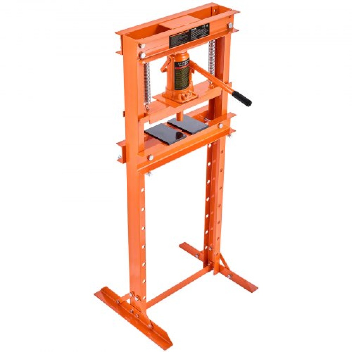 VEVOR Hydraulic, δάπεδο πλαισίου 12 τόνων, πλάκες σφράγισης, ρυθμιζόμενο ύψος τραπεζιού εργασίας για κάμψη ή ίσιωμα μετάλλου, γκαράζ ή οικιακή πρέσα καταστημάτων, πορτοκαλί