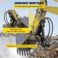 VEVOR Hydraulic Backhoe Thumb, 45,72 cm Πάχος 12,70 mm Αντίχειρας εκσκαφέα βαρέως τύπου, εξαρτήματα συγκόλλησης από μαύρο χάλυβα στον αντίχειρα με υδραυλικό κύλινδρο, μηχανικός υδραυλικός αντίχειρας για εκσκαφέας/εκσκαφέας
