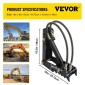 VEVOR Hydraulic Backhoe Thumb, 45,72 cm Πάχος 12,70 mm Αντίχειρας εκσκαφέα βαρέως τύπου, εξαρτήματα συγκόλλησης από μαύρο χάλυβα στον αντίχειρα με υδραυλικό κύλινδρο, μηχανικός υδραυλικός αντίχειρας για εκσκαφέας/εκσκαφέας