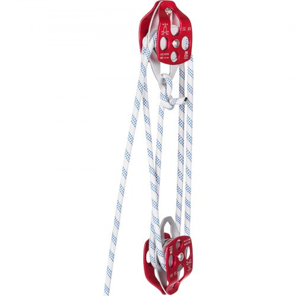 VEVOR Twin Sheave Block and Tackle 12 mm 30,48-60,96 m Twin Sheave Block with Braid Rope 2993,5-3498,6 kg Διπλή τροχαλία