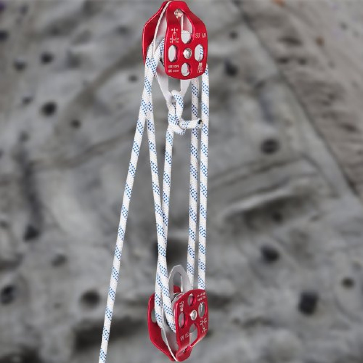 VEVOR Twin Sheave Block and Tackle 12 mm 30,48-60,96 m Twin Sheave Block with Braid Rope 2993,5-3498,6 kg Διπλή τροχαλία