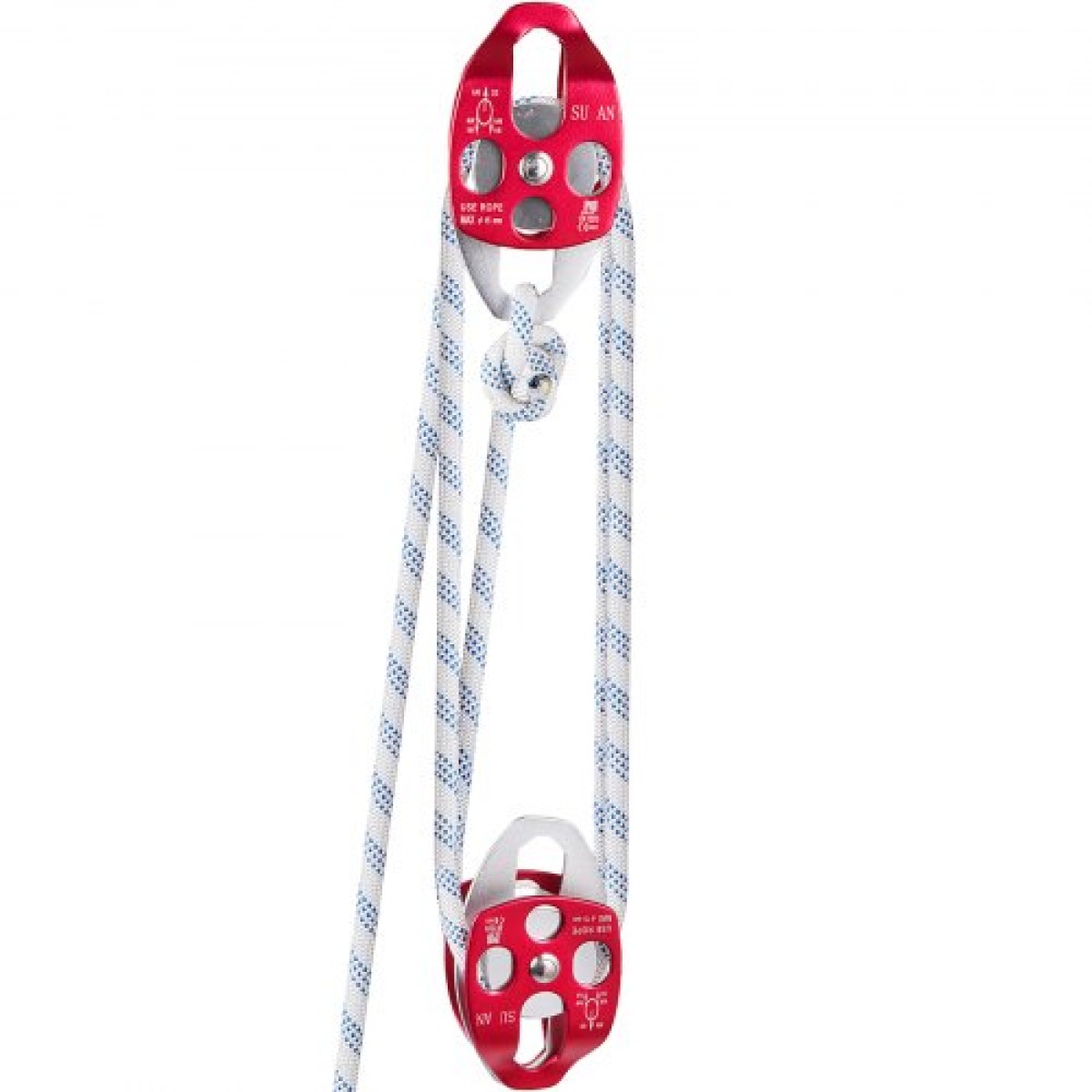 VEVOR Twin Sheave Block and Tackle 12 mm 30,48-60,96 m Twin Sheave Block with Braid Rope 2993,5-3498,6 kg Διπλή τροχαλία