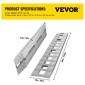 VEVOR 213,4 cm x 35,6 cm Ράμπες φόρτωσης αλουμινίου 2721,6 kg Ρυμουλκούμενο αυτοκινήτου Truck Hook End Pair 1 Pair
