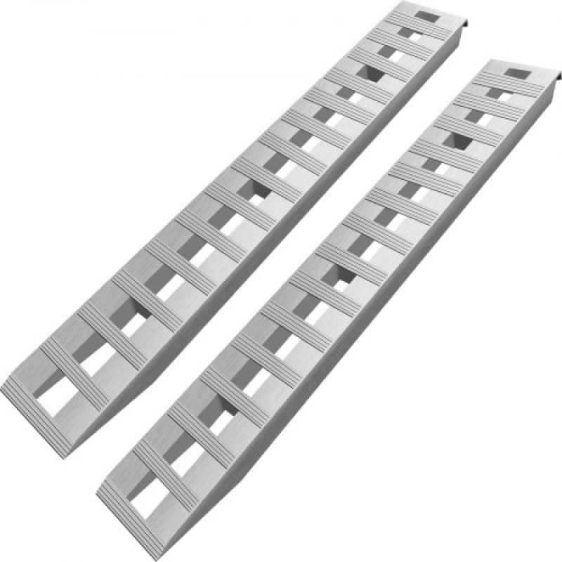 VEVOR 213,4 cm x 35,6 cm Ράμπες φόρτωσης αλουμινίου 2721,6 kg Ρυμουλκούμενο αυτοκινήτου Truck Hook End Pair 1 Pair