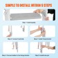 VEVOR Dock Ladder Flip Up 5 σκαλοπάτια, χωρητικότητα φόρτωσης 350 lbs, σκάλα Pontoon σκάφους αλουμινίου με πλατύ σκαλοπάτι 4" & αντιολισθητικό πεντάλ σχεδίασης, Swimm Step Ladder για επιβίβαση σε πλοίο/λίμνη/πισίνα/θαλάσσιο