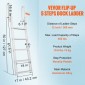 VEVOR Dock Ladder Flip Up 5 σκαλοπάτια, χωρητικότητα φόρτωσης 350 lbs, σκάλα Pontoon σκάφους αλουμινίου με πλατύ σκαλοπάτι 4" & αντιολισθητικό πεντάλ σχεδίασης, Swimm Step Ladder για επιβίβαση σε πλοίο/λίμνη/πισίνα/θαλάσσιο