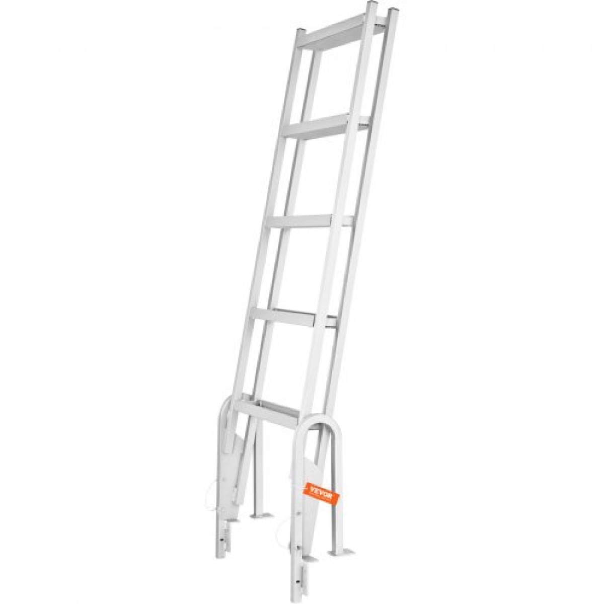 VEVOR Dock Ladder Flip Up 5 σκαλοπάτια, χωρητικότητα φόρτωσης 350 lbs, σκάλα Pontoon σκάφους αλουμινίου με πλατύ σκαλοπάτι 4" & αντιολισθητικό πεντάλ σχεδίασης, Swimm Step Ladder για επιβίβαση σε πλοίο/λίμνη/πισίνα/θαλάσσιο