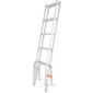 VEVOR Dock Ladder Flip Up 5 σκαλοπάτια, χωρητικότητα φόρτωσης 350 lbs, σκάλα Pontoon σκάφους αλουμινίου με πλατύ σκαλοπάτι 4" & αντιολισθητικό πεντάλ σχεδίασης, Swimm Step Ladder για επιβίβαση σε πλοίο/λίμνη/πισίνα/θαλάσσιο