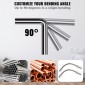VEVOR Pipe Tube Bender, 6,4mm-22,2mm Ratcheting Tubing Bender, 90° Forward/Reverse Pipes Bending Tools with 7 Dies for HVAC Air Conditioning Refrigerator