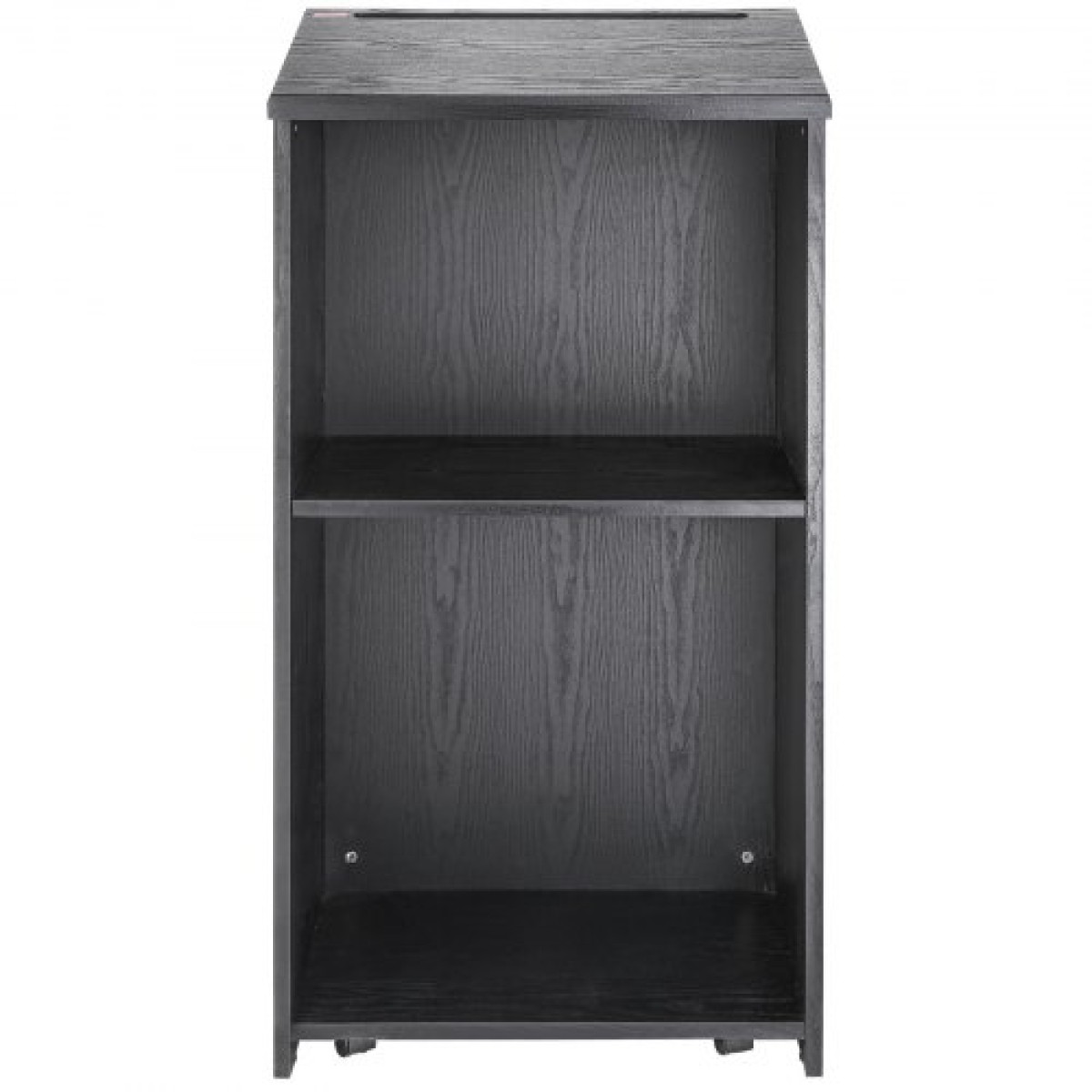 Βάση εξέδρας VEVOR, 119 cm Hostess Stand με 4 τροχούς, Ξύλινο βάθρο με ράφια αποθήκευσης και επικλινή επιφάνεια εργασίας, αναλόγια και βάθρα για εκκλησία, γραφείο, σχολείο, σπίτι, μαύρο