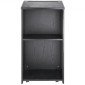 Βάση εξέδρας VEVOR, 119 cm Hostess Stand με 4 τροχούς, Ξύλινο βάθρο με ράφια αποθήκευσης και επικλινή επιφάνεια εργασίας, αναλόγια και βάθρα για εκκλησία, γραφείο, σχολείο, σπίτι, μαύρο