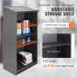 Βάση εξέδρας VEVOR, 119 cm Hostess Stand με 4 τροχούς, Ξύλινο βάθρο με ράφια αποθήκευσης και επικλινή επιφάνεια εργασίας, αναλόγια και βάθρα για εκκλησία, γραφείο, σχολείο, σπίτι, μαύρο