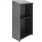 Βάση εξέδρας VEVOR, 119 cm Hostess Stand με 4 τροχούς, Ξύλινο βάθρο με ράφια αποθήκευσης και επικλινή επιφάνεια εργασίας, αναλόγια και βάθρα για εκκλησία, γραφείο, σχολείο, σπίτι, μαύρο