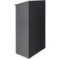 Βάση εξέδρας VEVOR, 119 cm Hostess Stand με 4 τροχούς, Ξύλινο βάθρο με ράφια αποθήκευσης και επικλινή επιφάνεια εργασίας, αναλόγια και βάθρα για εκκλησία, γραφείο, σχολείο, σπίτι, μαύρο