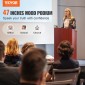 Βάση εξέδρας VEVOR, 47 σε περίπτερο οικοδέσποινας με 4 τροχούς, ξύλινο βάθρο με ράφια αποθήκευσης και επιφάνεια εργασίας, αναλόγια και βάθρα για εκκλησία, γραφείο, σχολείο, σπίτι, καφέ
