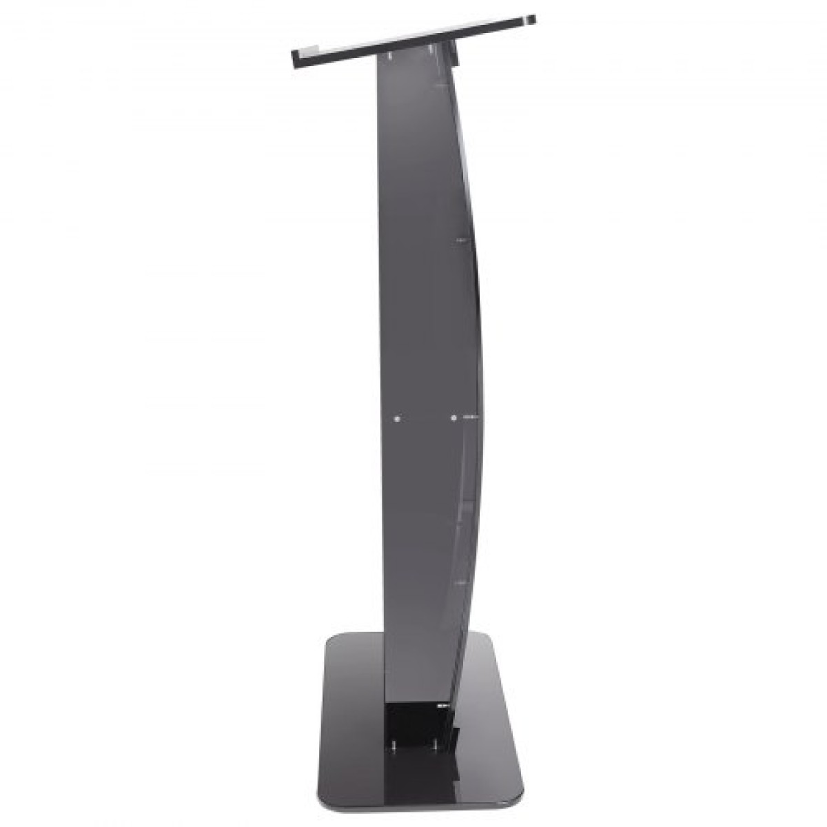 Ακρυλικό βάθρο VEVOR, ύψος 119 cm, ακρυλικό βάθρο με φαρδιά επιφάνεια ανάγνωσης & ράφι αποθήκευσης, διαφανείς άμβωνες δαπέδου ακρυλικό για σχολείο γραφείου εκκλησίας, μαύρο