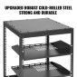 VEVOR 12U Open Frame Rack Server, 58,5-101,6cm Ρυθμιζόμενο βάθος, Free Standing ή Wall Mount Network Server Rack, 4 Post AV Rack με Casters, Χωράει όλο τον εξοπλισμό πληροφορικής δικτύου σας Μόντεμ AV Gear Router
