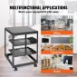 VEVOR 12U Open Frame Rack Server, 58,5-101,6cm Ρυθμιζόμενο βάθος, Free Standing ή Wall Mount Network Server Rack, 4 Post AV Rack με Casters, Χωράει όλο τον εξοπλισμό πληροφορικής δικτύου σας Μόντεμ AV Gear Router