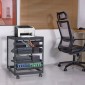 VEVOR 12U Open Frame Rack Server, 58,5-101,6cm Ρυθμιζόμενο βάθος, Free Standing ή Wall Mount Network Server Rack, 4 Post AV Rack με Casters, Χωράει όλο τον εξοπλισμό πληροφορικής δικτύου σας Μόντεμ AV Gear Router