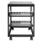 VEVOR 12U Open Frame Rack Server, 58,5-101,6cm Ρυθμιζόμενο βάθος, Free Standing ή Wall Mount Network Server Rack, 4 Post AV Rack με Casters, Χωράει όλο τον εξοπλισμό πληροφορικής δικτύου σας Μόντεμ AV Gear Router