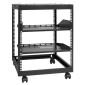 VEVOR 12U Open Frame Rack Server, 58,5-101,6cm Ρυθμιζόμενο βάθος, Free Standing ή Wall Mount Network Server Rack, 4 Post AV Rack με Casters, Χωράει όλο τον εξοπλισμό πληροφορικής δικτύου σας Μόντεμ AV Gear Router