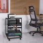 VEVOR 15U Open Frame Server Rack, 58,5-101,6cm/23-40 σε Ρυθμιζόμενο βάθος, Free Standing ή Wall Mount Network Server Rack, 4 Post AV Rack με Casters, Συγκρατεί όλο τον εξοπλισμό πληροφορικής δικτύου σας Μόντεμ AV Gear Router