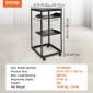 VEVOR 20U Open Frame Server Rack, 58,5-101,6cm/223-40 σε Ρυθμιζόμενο Βάθος, Free Standing ή Wall Mount Network Server Rack, 4 Post AV Rack με Casters, Συγκρατεί όλο τον εξοπλισμό πληροφορικής δικτύωσης σας Μόντεμ AV Gear Router