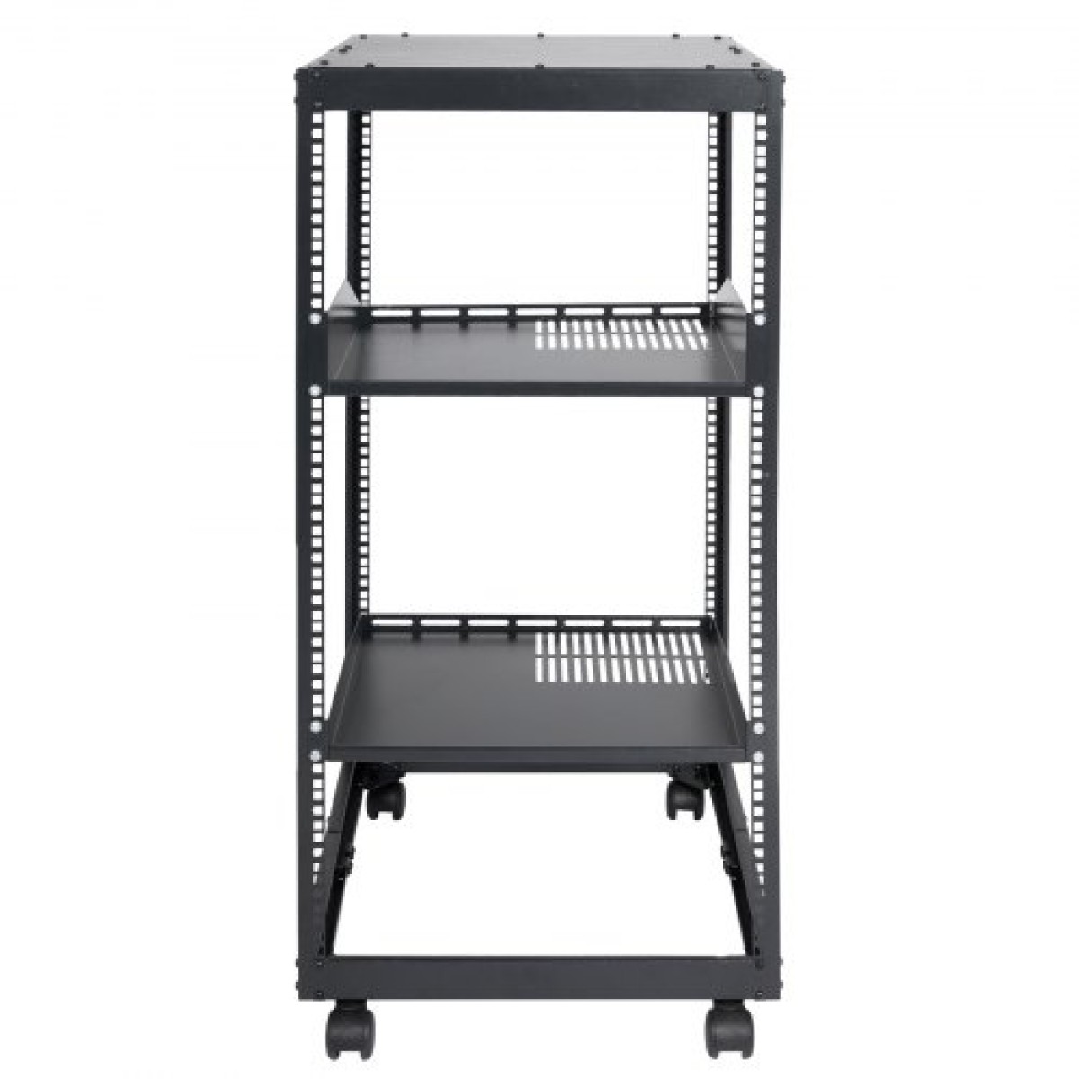 VEVOR 20U Open Frame Server Rack, 58,5-101,6cm/223-40 σε Ρυθμιζόμενο Βάθος, Free Standing ή Wall Mount Network Server Rack, 4 Post AV Rack με Casters, Συγκρατεί όλο τον εξοπλισμό πληροφορικής δικτύωσης σας Μόντεμ AV Gear Router