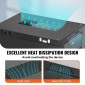 VEVOR 12U Wall Mount Network Server Cabinet, 39,4cm/15,5" Deep, Server Rack Cabinet Enclosure, 90 kg/200 lbs Μέγιστη χωρητικότητα φόρτωσης στο έδαφος, με πλευρικά πάνελ γυάλινης πόρτας κλειδώματος, για εξοπλισμό πληροφορικής, συσκευή A/V