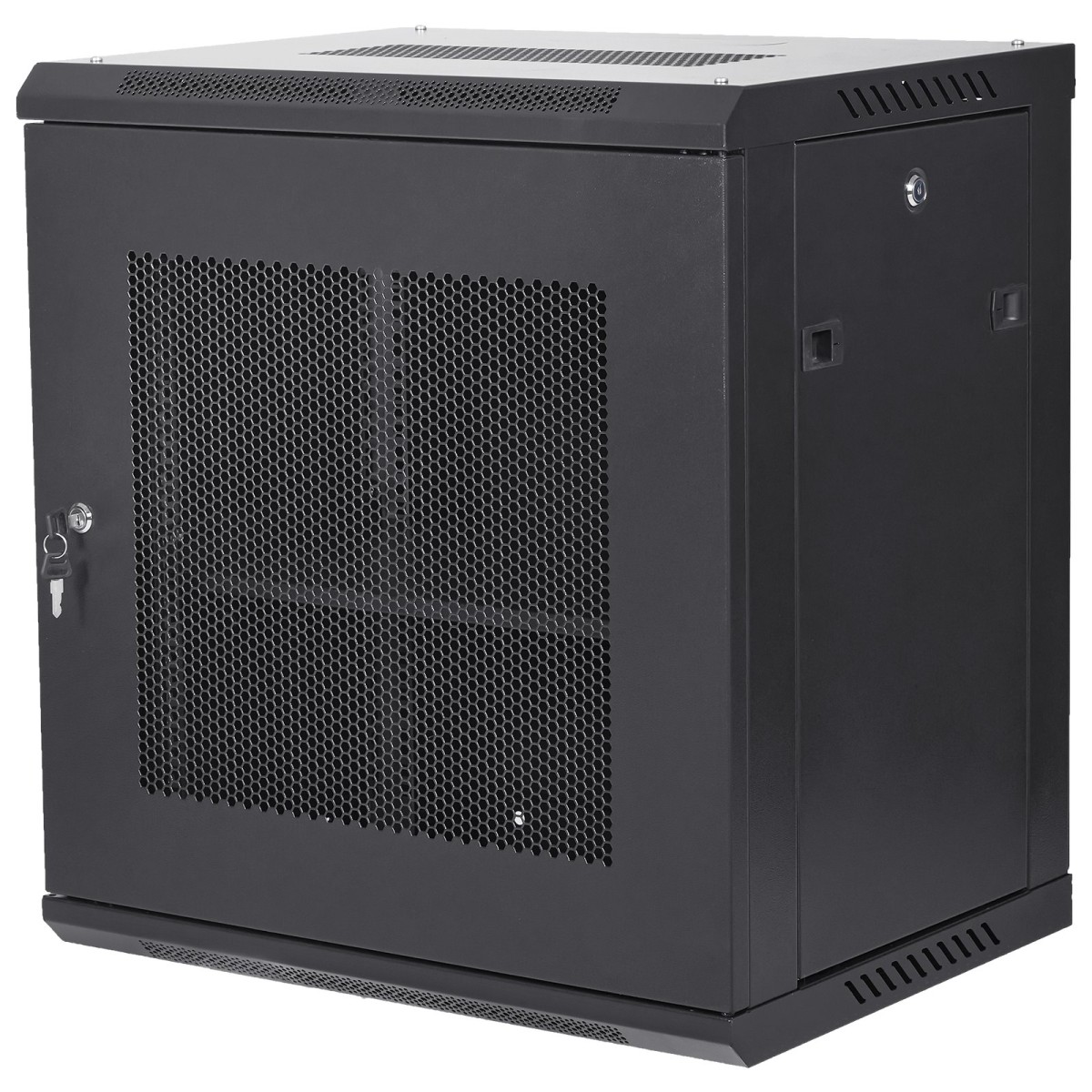 VEVOR 12U Wall Mount Network Server Cabinet, 39,4cm/15,5" Deep, Server Rack Cabinet Enclosure, 90kg/200 lbs Μέγιστη χωρητικότητα φορτίου στο έδαφος, με πλευρικά πάνελ πόρτας κλειδώματος, για εξοπλισμό πληροφορικής, συσκευές A/V