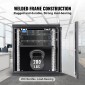 VEVOR 9U Wall Mount Network Server Cabinet, 60x45x50cm, 39,4 cm Deep, Server Rack Cabinet Enclosure, 90,7 kg Μέγ.Χωρητικότητα φόρτωσης στο έδαφος, με πλευρικά πάνελ γυάλινης πόρτας κλειδώματος, για εξοπλισμό πληροφορικής, συσκευές A/V