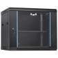 VEVOR 9U Wall Mount Network Server Cabinet, 60x45x50cm, 39,4 cm Deep, Server Rack Cabinet Enclosure, 90,7 kg Μέγ.Χωρητικότητα φόρτωσης στο έδαφος, με πλευρικά πάνελ γυάλινης πόρτας κλειδώματος, για εξοπλισμό πληροφορικής, συσκευές A/V