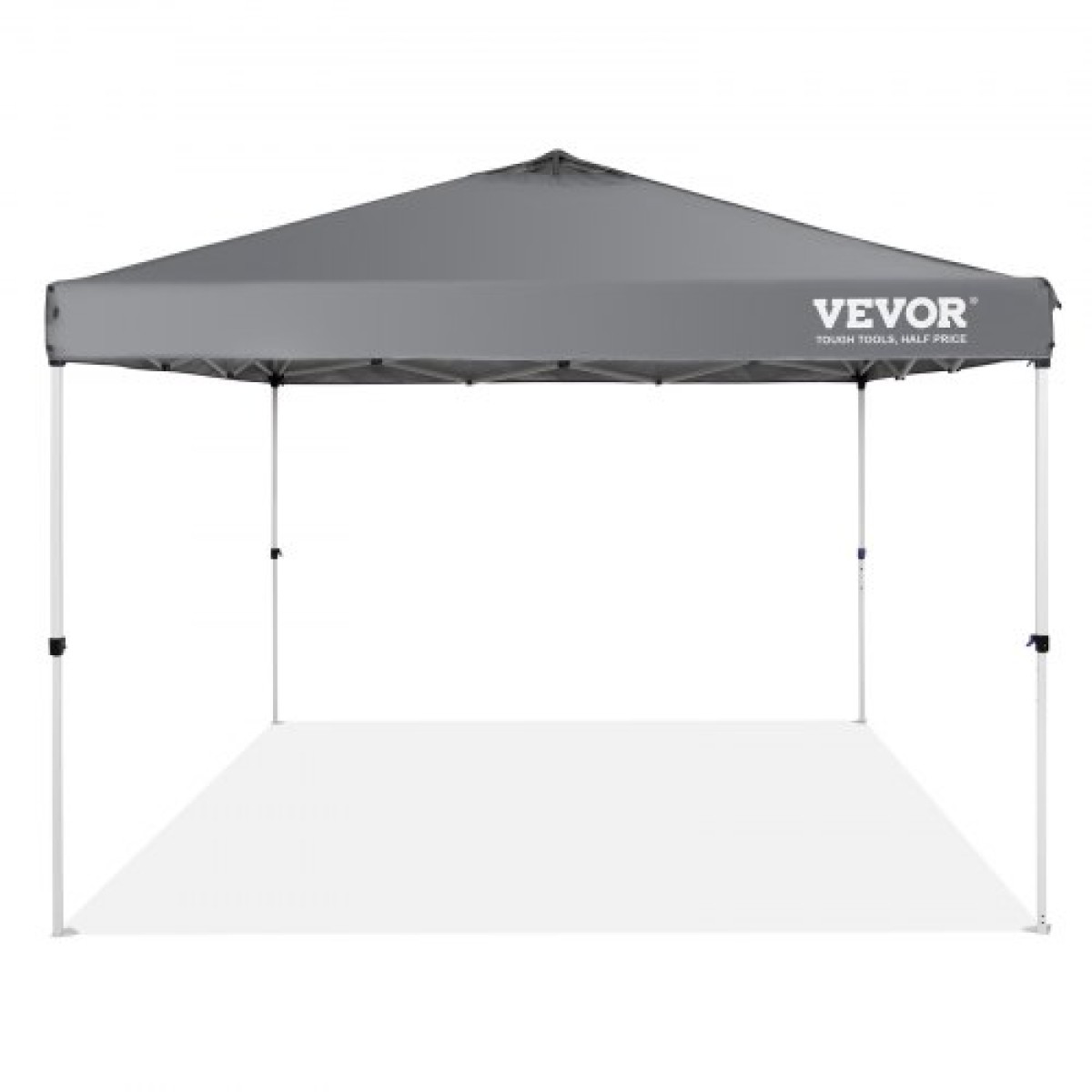 Σκηνή με κουβούκλιο VEVOR Pop Up, 10 x 10 πόδια, 250 D PU ασημένια επίστρωση, με φορητή τσάντα κυλίνδρου και 4 σακούλες άμμου, αδιάβροχο κιόσκι για πάρτι, κάμπινγκ, εμπορικές εκδηλώσεις, σκούρο γκρι